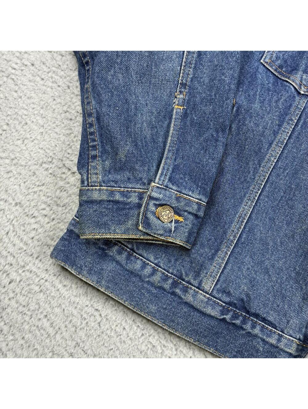 Vintage Marlboro Country Store Denim Trucker Jacket Mens XL 90s Tobacco Promo - Picture 4 of 15